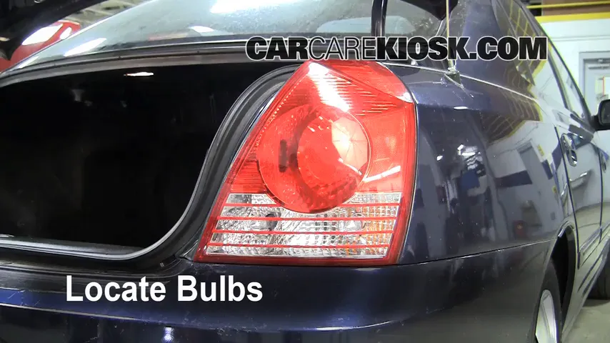 2005 Hyundai Elantra GLS 2.0L 4 Cyl. Sedan (4 Door) Lights Tail Light (replace bulb)